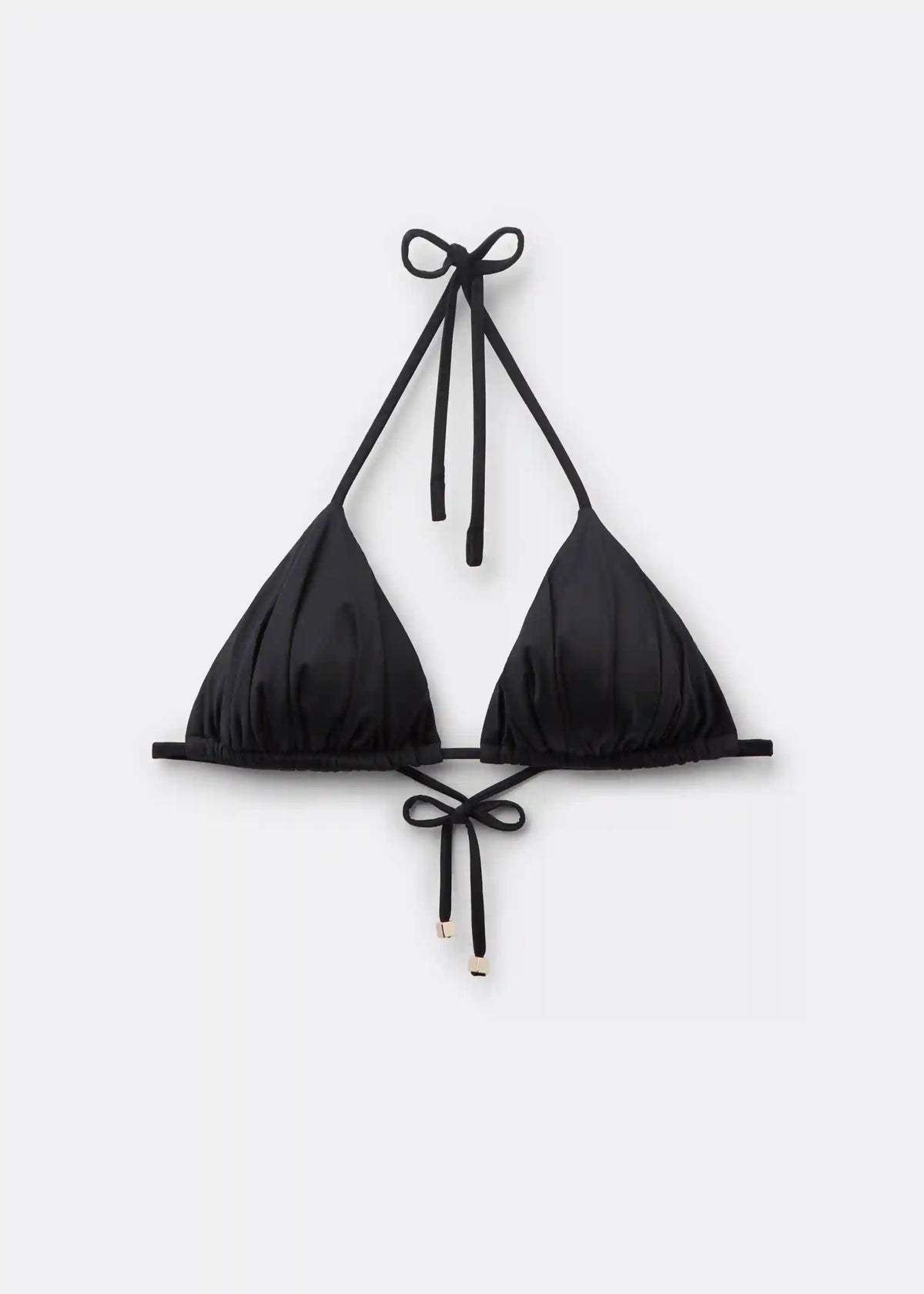 Shiny Satin Triangle Bikini Top