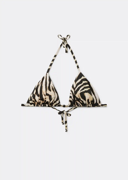 Triangle Swimsuit Top Savannah Zebra