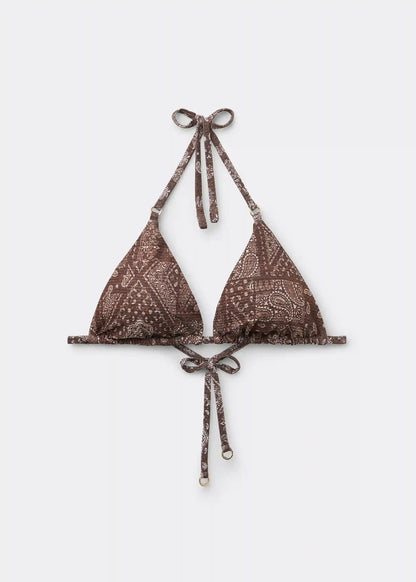Triangle Swimsuit Top Paisley
