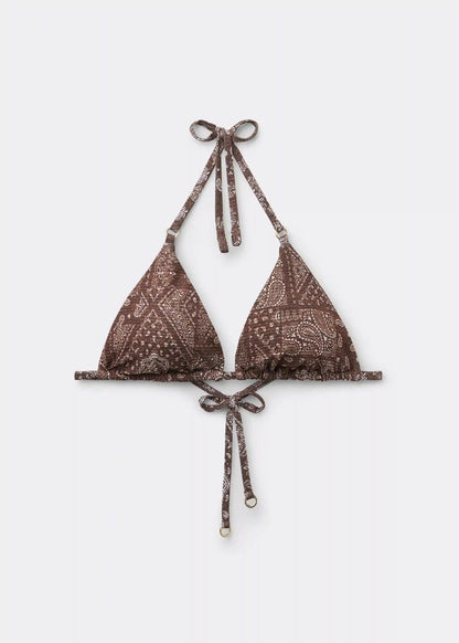 Triangle Swimsuit Top Paisley