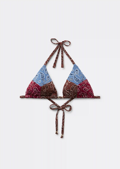 Triangle Swimsuit Top Bandana Patch