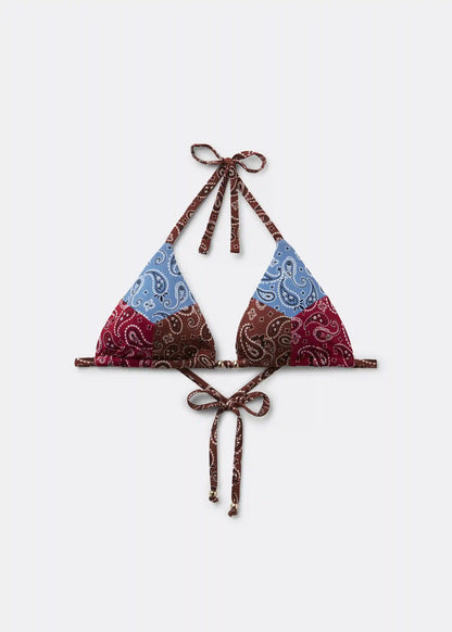 Triangle Swimsuit Top Bandana Patch