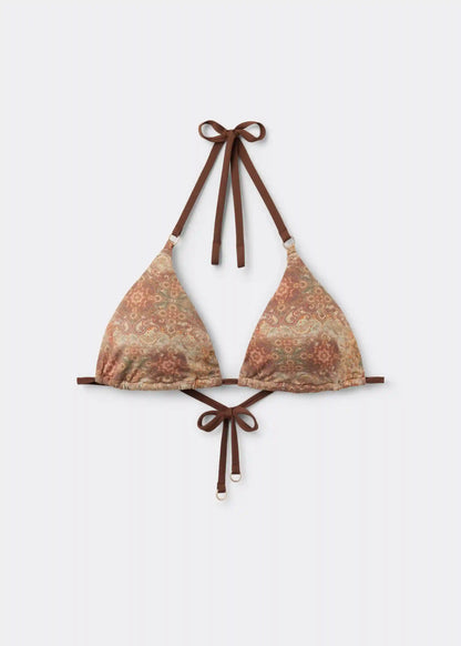 Triangle Swimsuit Top Ethnic Boho