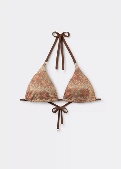 Triangle Swimsuit Top Ethnic Boho