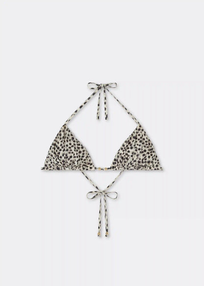 Triangle Swimsuit Top Faded Dots