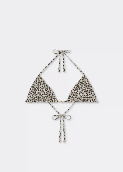Triangle Swimsuit Top Faded Dots