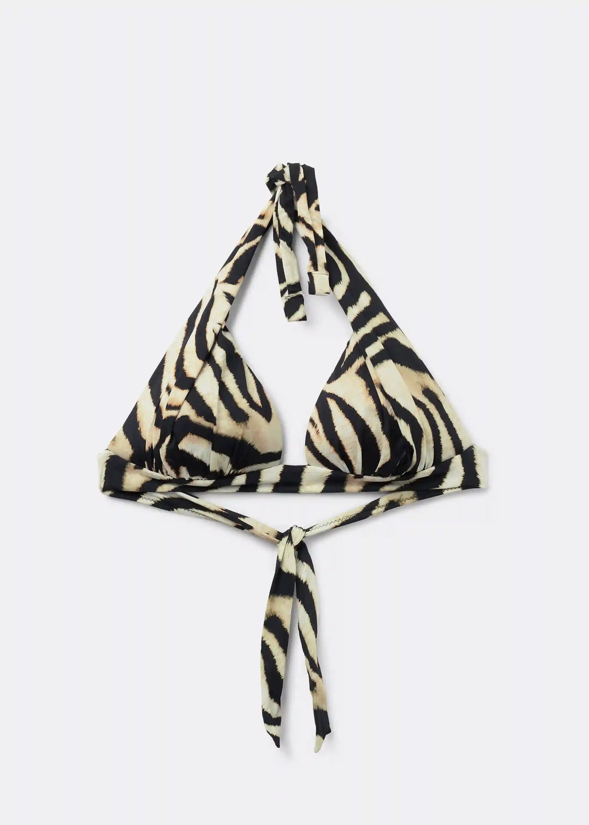 Padded Triangle Swimsuit Top Savannah Zebra