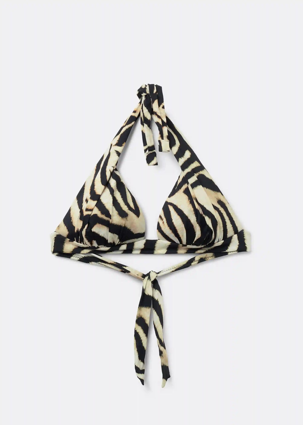 Padded Triangle Swimsuit Top Savannah Zebra