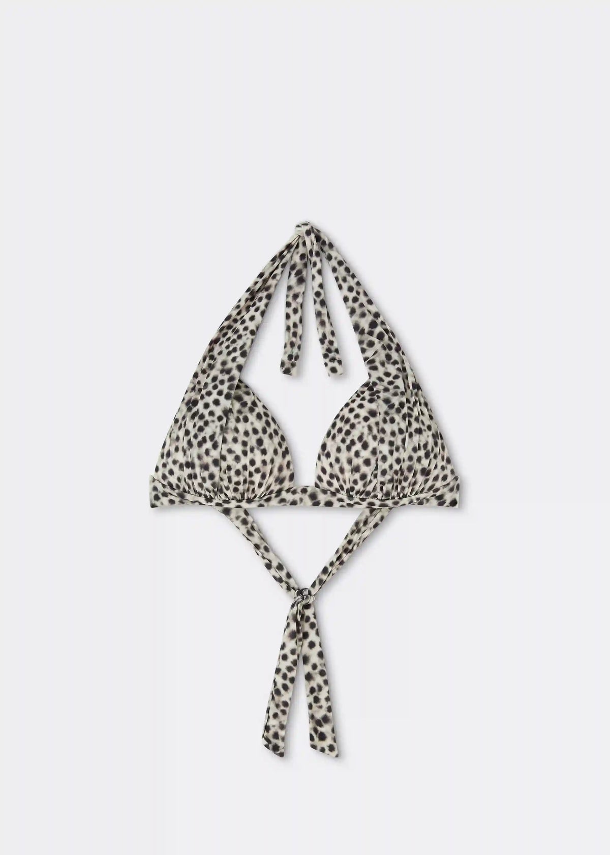 Padded Triangle Swimsuit Top Faded Dots