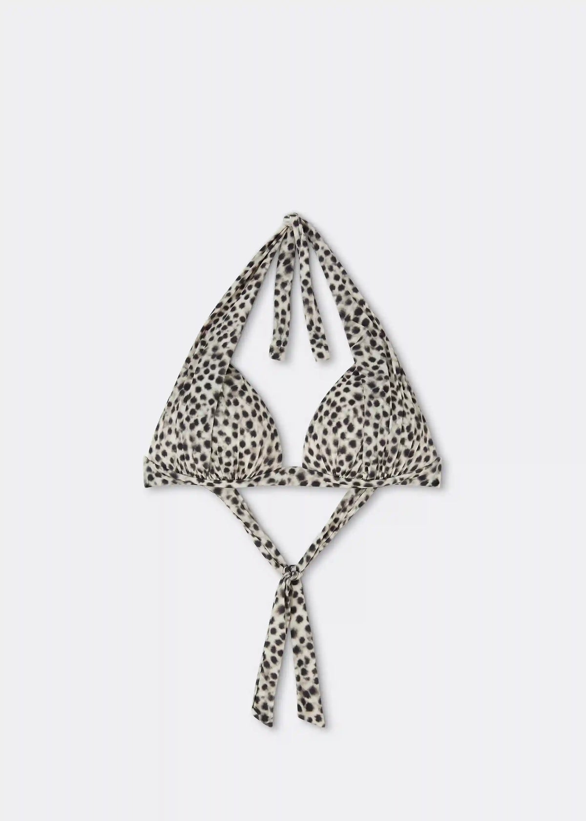 Padded Triangle Swimsuit Top Faded Dots