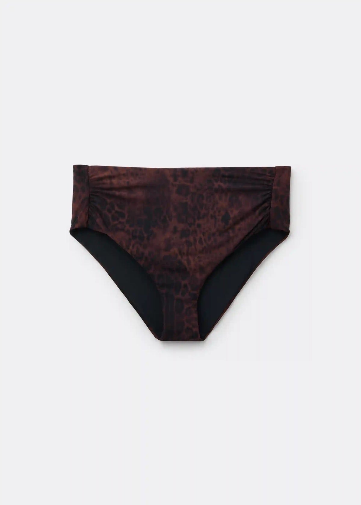 High-Waist Bikini Bottom Dark Animalier