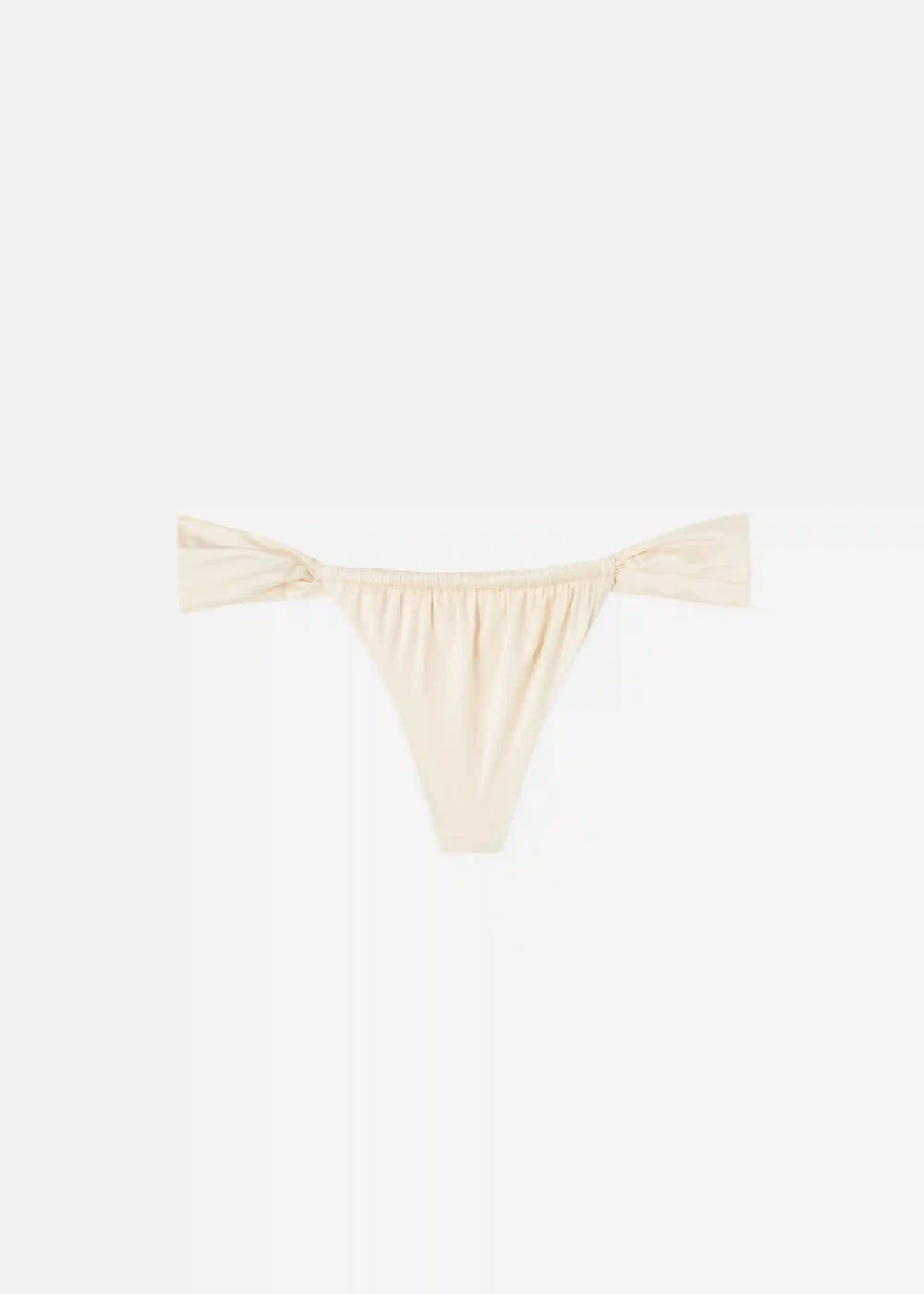 String Brazilian Swimsuit Bottom Shiny Satin