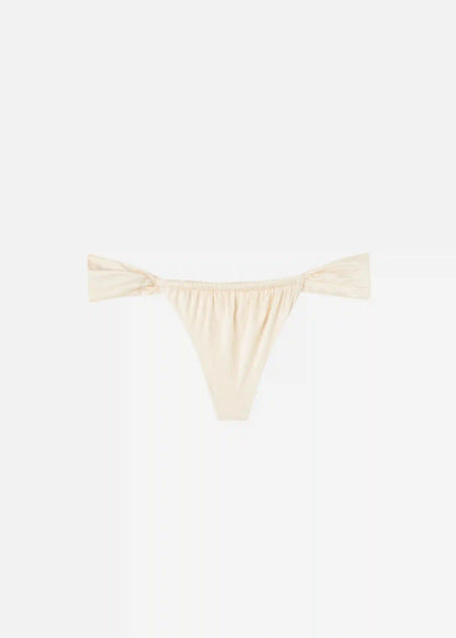 String Brazilian Swimsuit Bottom Shiny Satin