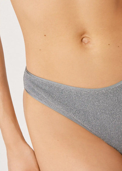 Brazilian Bikini Bottoms Metallic Glow