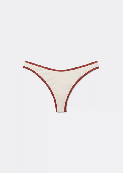 Brazilian Swimsuit Bottom Bicolor Piping