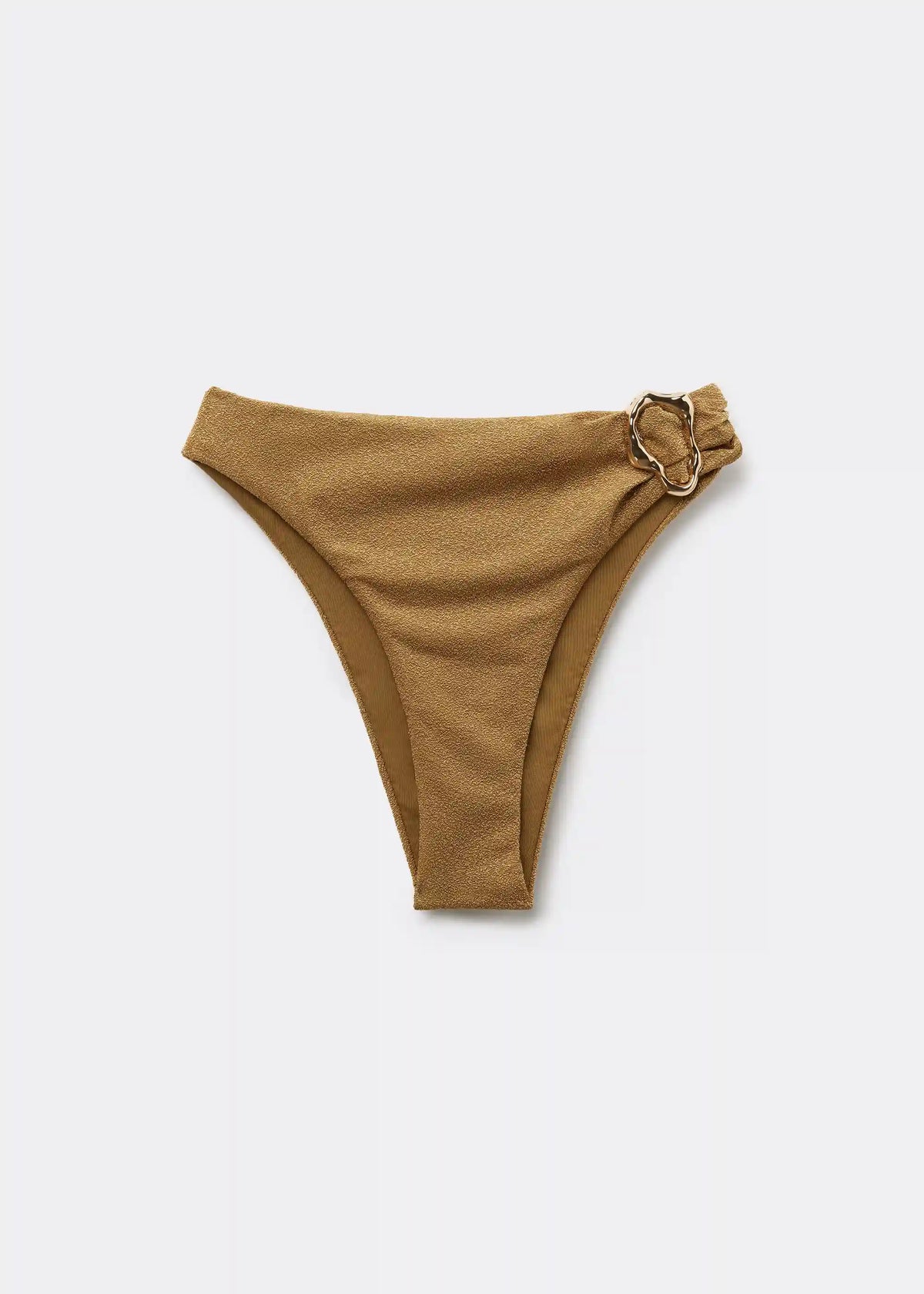 High-Waisted Brazilian Swimsuit Bottom Sophisticated Shine
