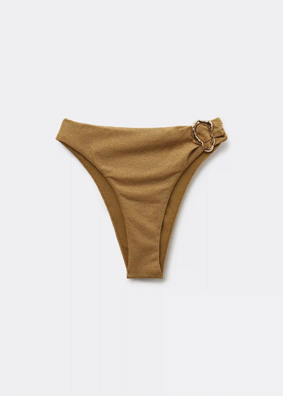 High-Waisted Brazilian Swimsuit Bottom Sophisticated Shine