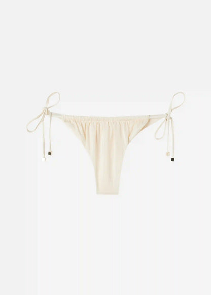Shiny Satin Brazilian String Bikini Bottoms