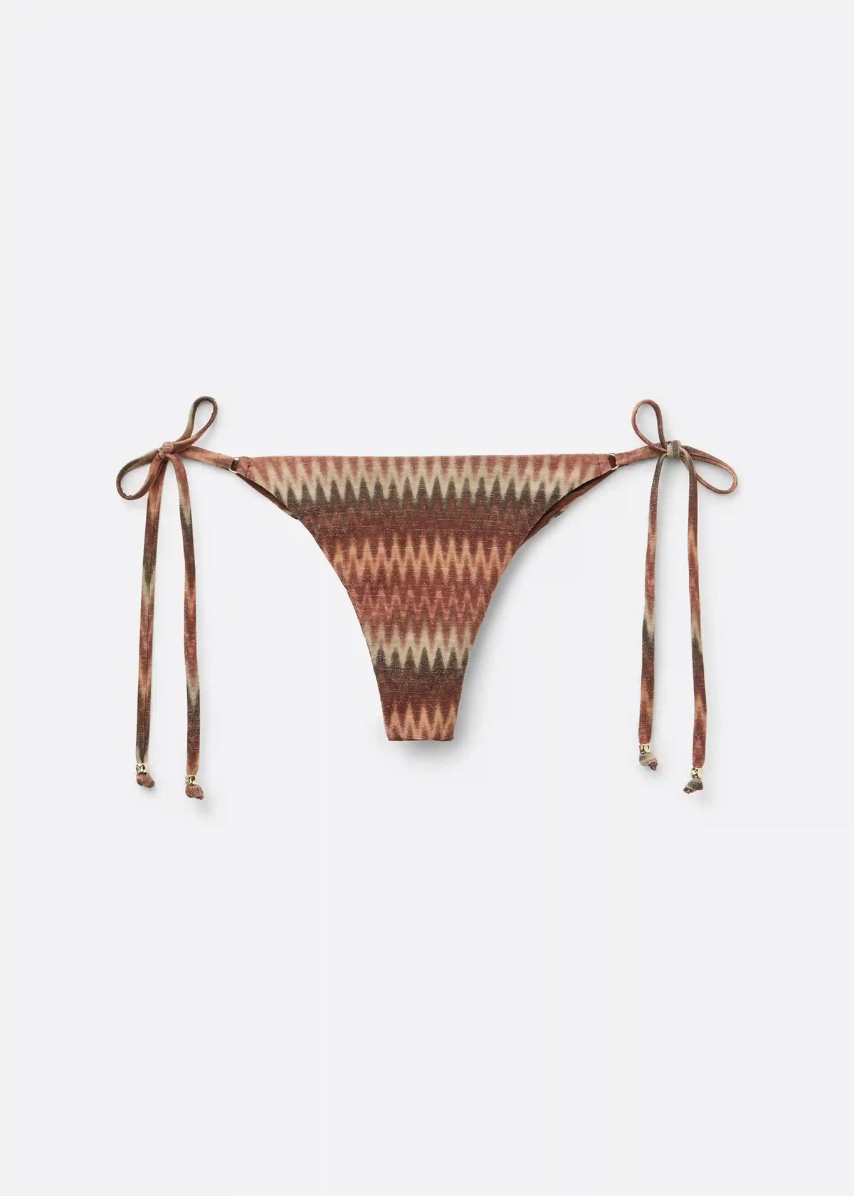Golden Chevron Brazilian String Swimsuit Bottoms
