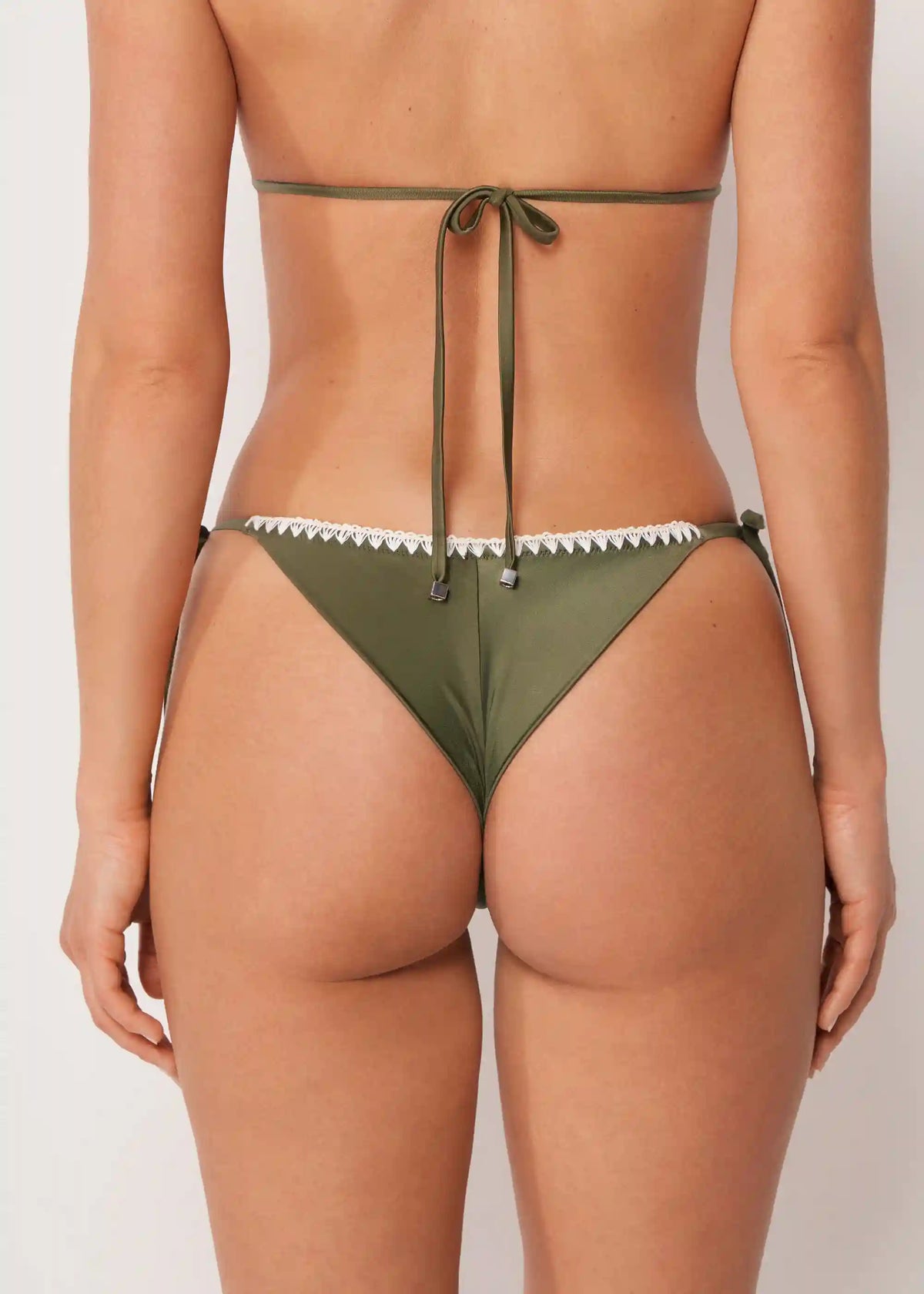Laced Brazilian Swimsuit Bottom Refined Shine
