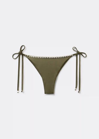 Laced Brazilian Swimsuit Bottom Refined Shine