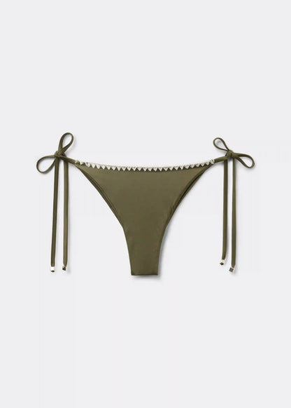 Laced Brazilian Swimsuit Bottom Refined Shine