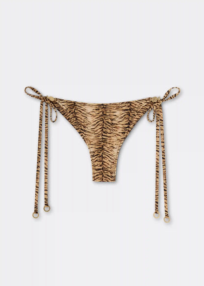 Minimal Fit String Brazilian Swimsuit Bottom Wild Tiger