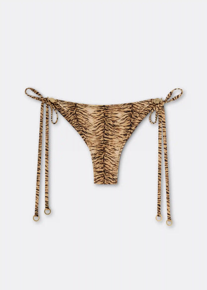 Minimal Fit String Brazilian Swimsuit Bottom Wild Tiger