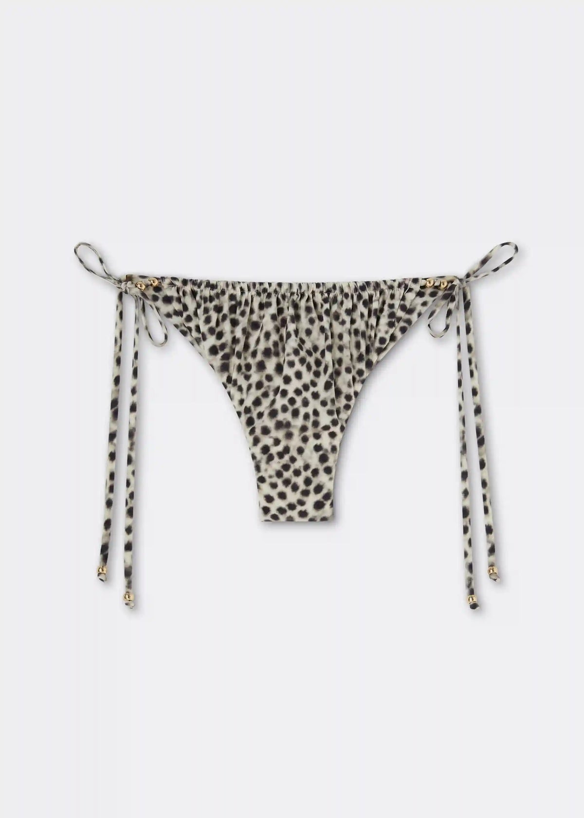 Brazilian String Swimsuit Bottom Faded Dots