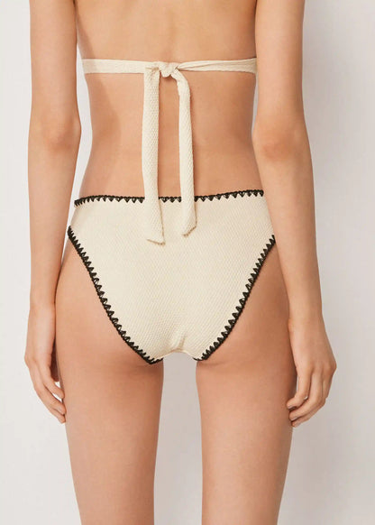 Swimsuit Bottom Bicolor Embroidery