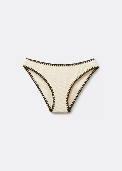Swimsuit Bottom Bicolor Embroidery