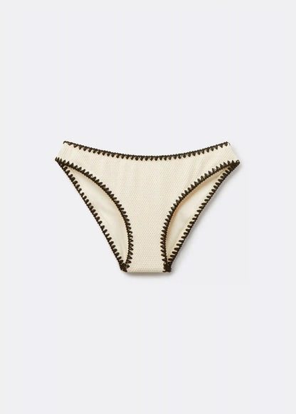 Swimsuit Bottom Bicolor Embroidery