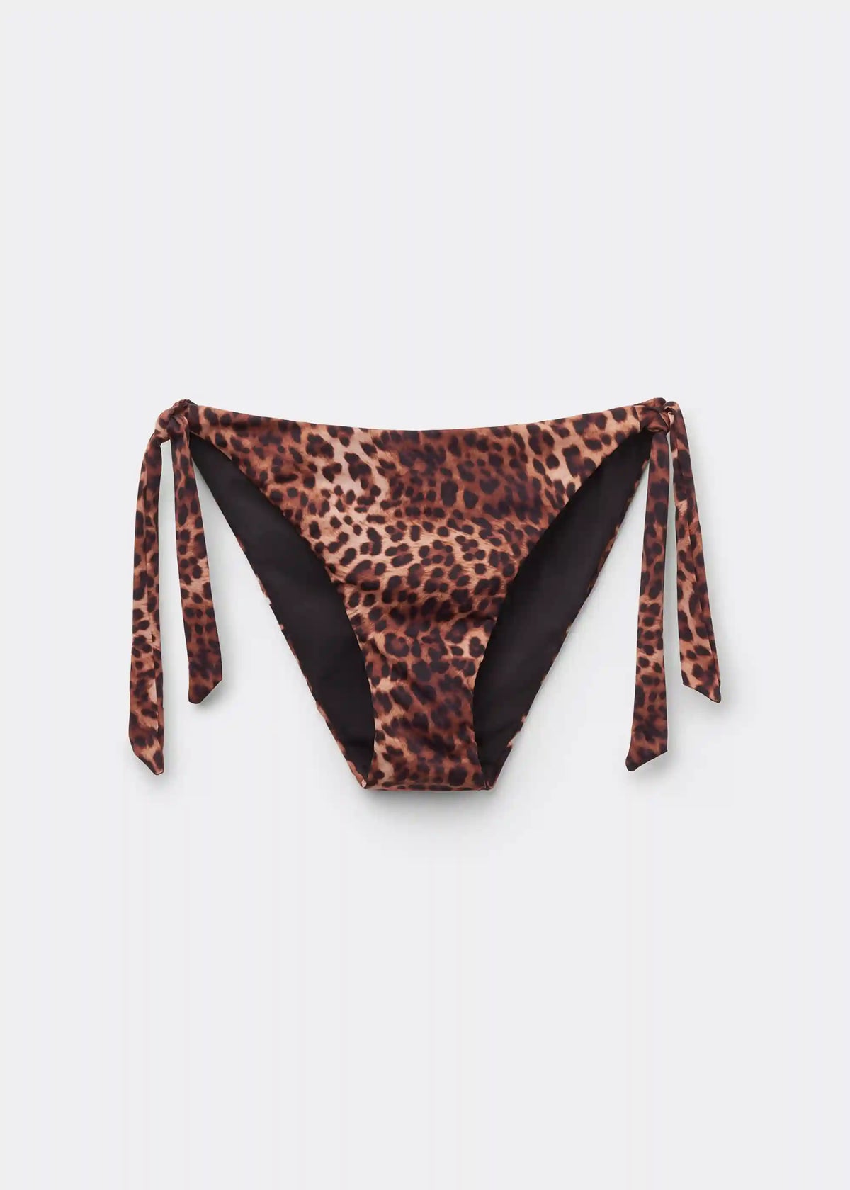 Brown Animalier Lace-Up Swimsuit Bottoms
