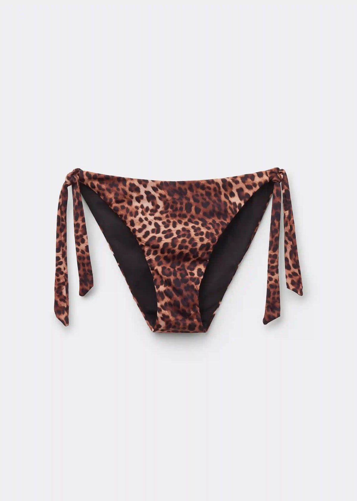 Brown Animalier Lace-Up Swimsuit Bottoms