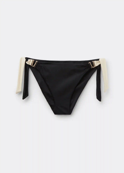 Tied Swimsuit Bottom Elegant Bicolor