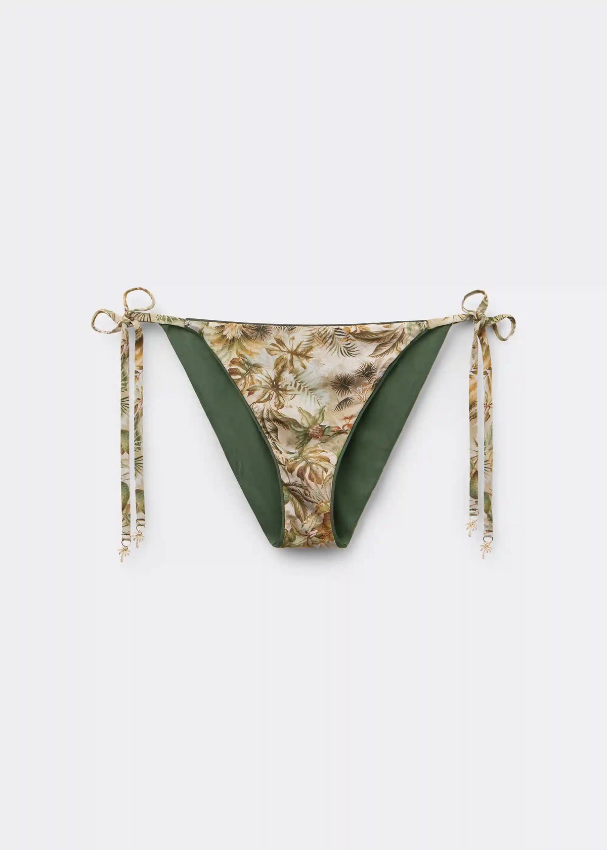 Tropical Foliage String Swimsuit Bottoms