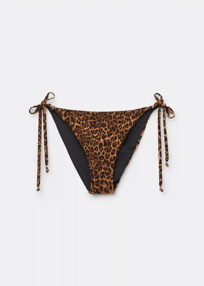Wild Animalier String Swimsuit Bottoms