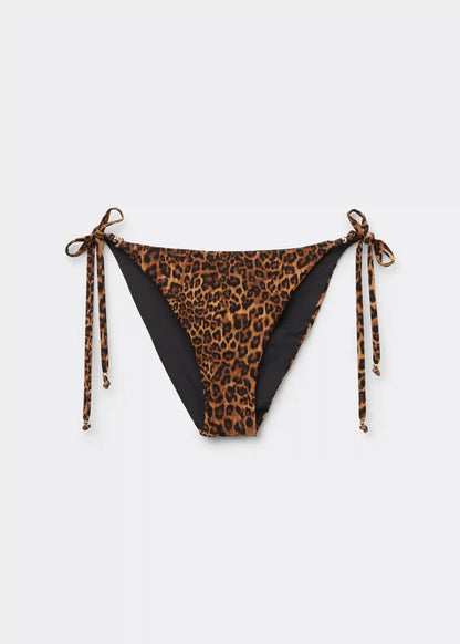 Wild Animalier String Swimsuit Bottoms