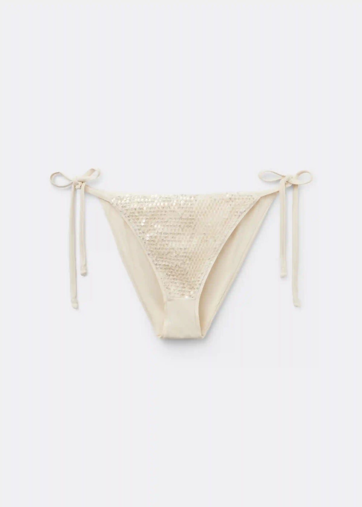 String Swimsuit Bottom Sequin Net