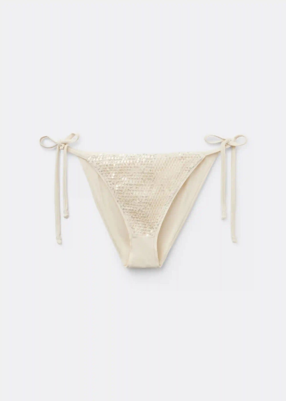 String Swimsuit Bottom Sequin Net