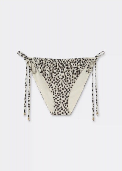 String Swimsuit Bottom Faded Dots