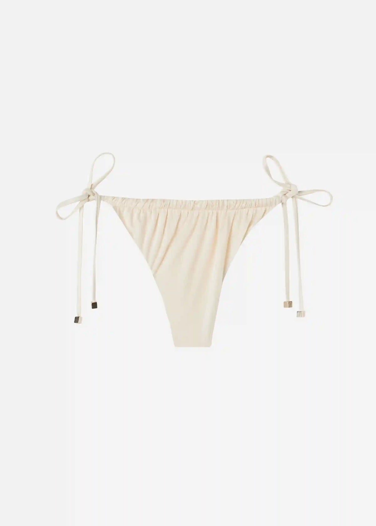 Shiny Satin Thong Swimsuit Bottoms