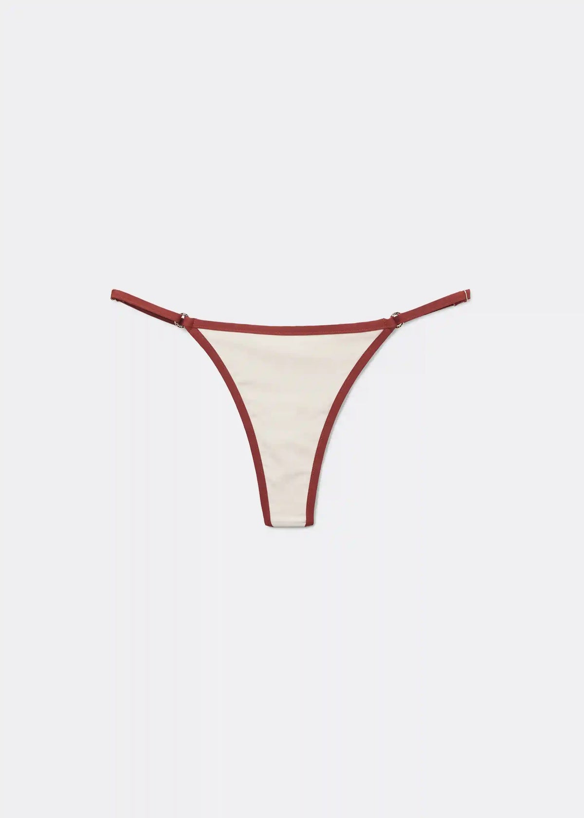 Thong Swimsuit Bottom Bicolor Piping