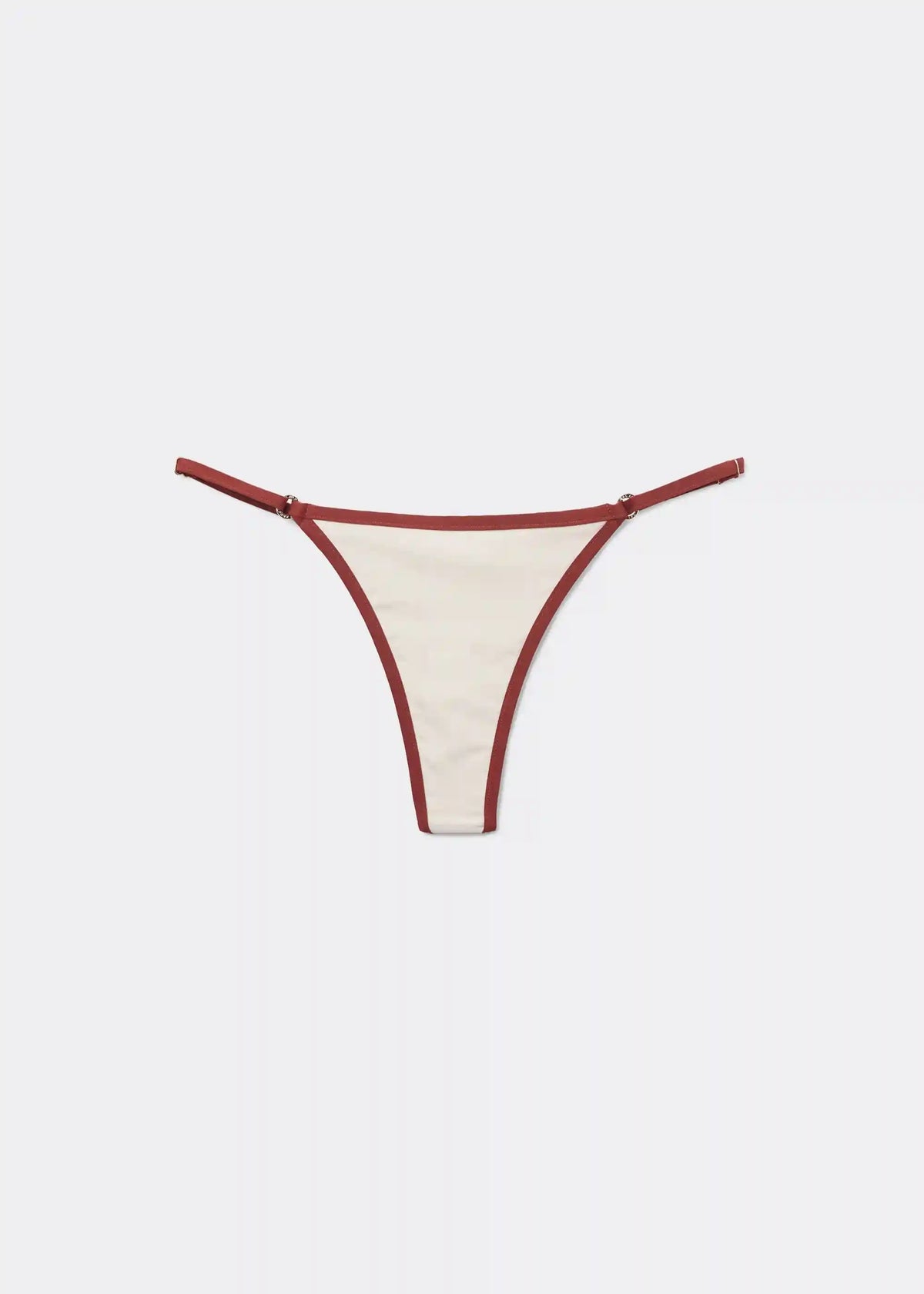 Thong Swimsuit Bottom Bicolor Piping