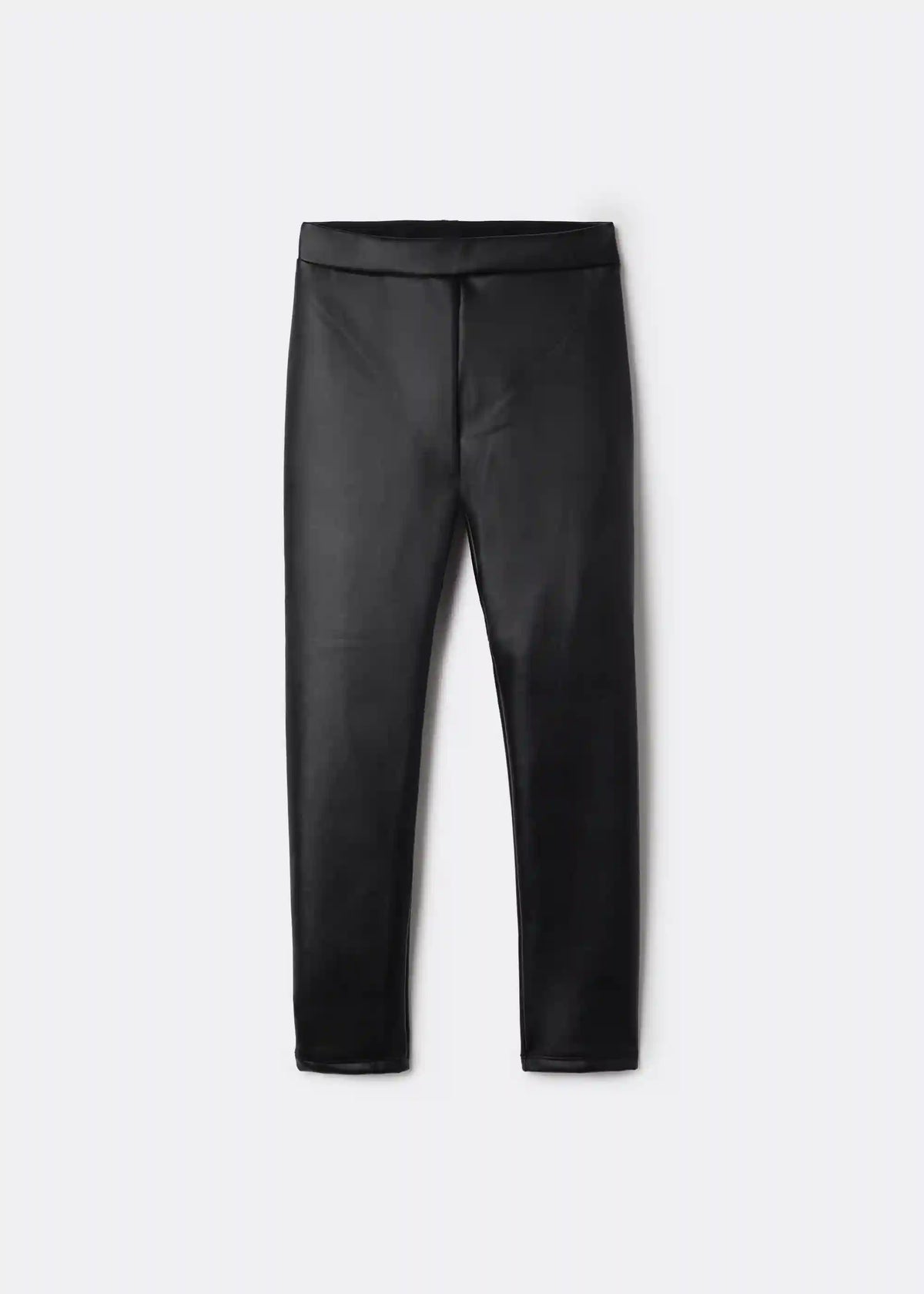 Girls’ Leather Effect Thermal Leggings