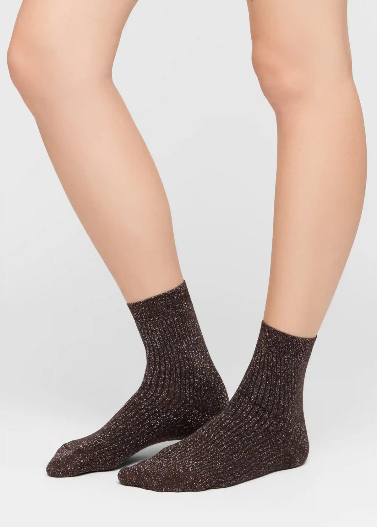 Ribbed Glitter Socks