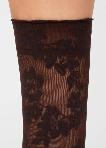 Sheer Floral Socks
