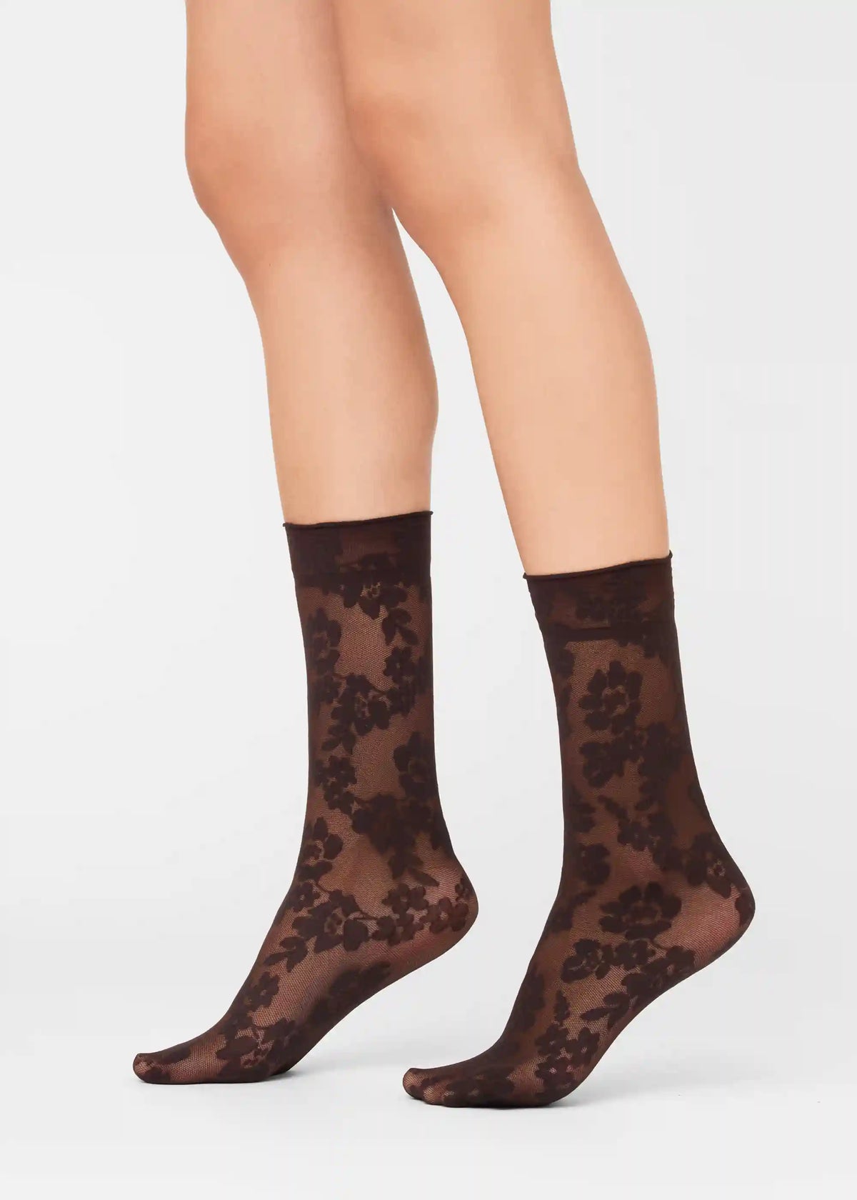 Sheer Floral Socks