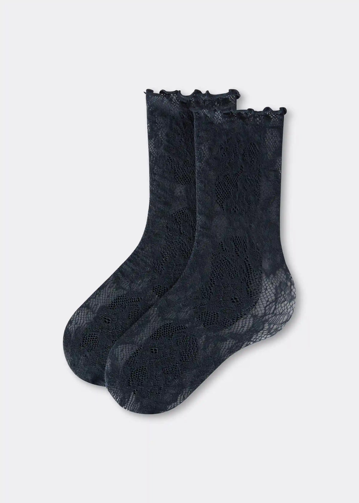 Elastic-Free Floral Short Socks