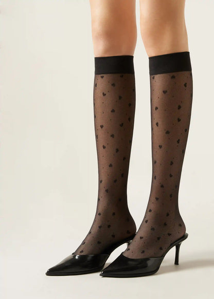 Hearts and Dots Knee-High Socks